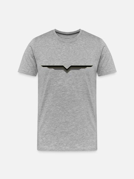 wing - Men's Premium Organic T-Shirt - heather grey
