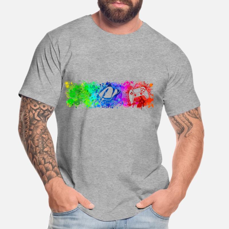 WASD Mouse Controller Rainbow Männer Premium Bio T-Shirt