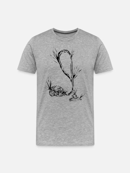 Staubsauger - Männer Premium Bio T-Shirt - Grau meliert