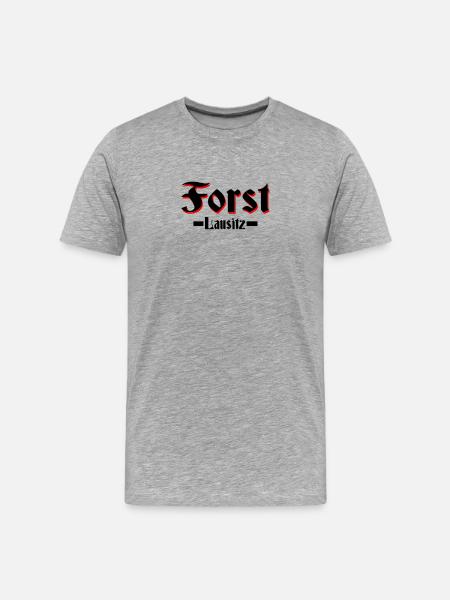 Forst altdeutsche Schrift - Männer Premium Bio T-Shirt - Grau meliert