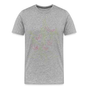 Chili Strauch - Männer Premium Bio T-Shirt - Grau meliert - Vorne - Damien (186cm)