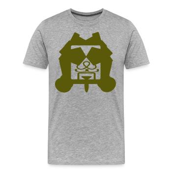 Mr. Dot - Men's Premium Organic T-Shirt - heather grey - Front - Damien (186cm)
