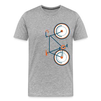 Cycling Ride Bike - Men's Premium Organic T-Shirt - heather grey - Front - Damien (186cm)