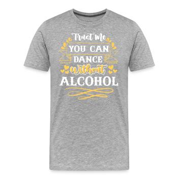 Bier Trinken Alkoholfreies Bier - Männer Premium Bio T-Shirt - Grau meliert - Vorne - Damien (186cm)