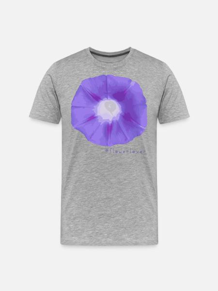 Flowerlover Nr. 2 - Männer Premium Bio T-Shirt - Grau meliert