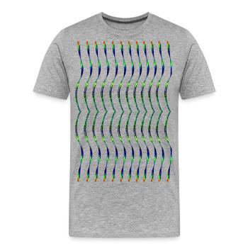 zigzag - Men's Premium Organic T-Shirt - heather grey - Front - Damien (186cm)