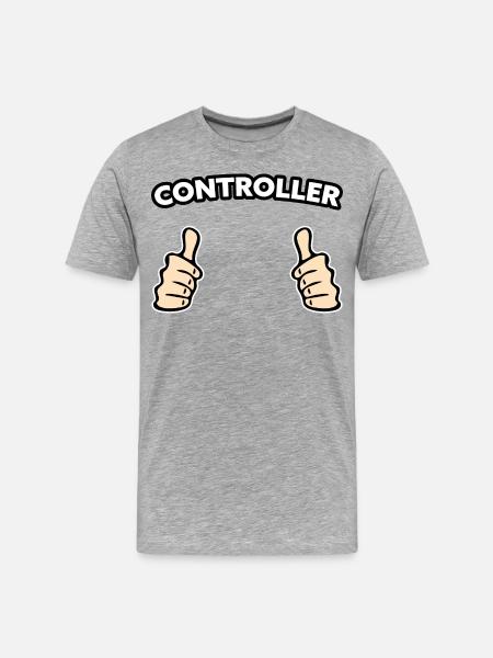 Controller Controlling Geschenkidee - Männer Premium Bio T-Shirt - Grau meliert