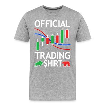DayTrader Trader Forex Trading Devisen Aktien - Männer Premium Bio T-Shirt - Grau meliert - Vorne - Damien (186cm)