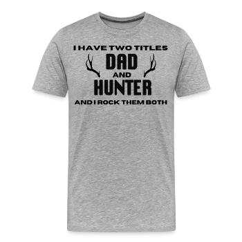 Jäger Spruch Jagd - Männer Premium Bio T-Shirt - Grau meliert - Vorne - Damien (186cm)
