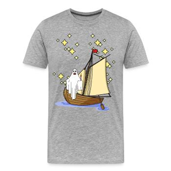 Geister Seefahrt Spuk Gespenst Horror Halloween - Männer Premium Bio T-Shirt - Grau meliert - Vorne - Damien (186cm)