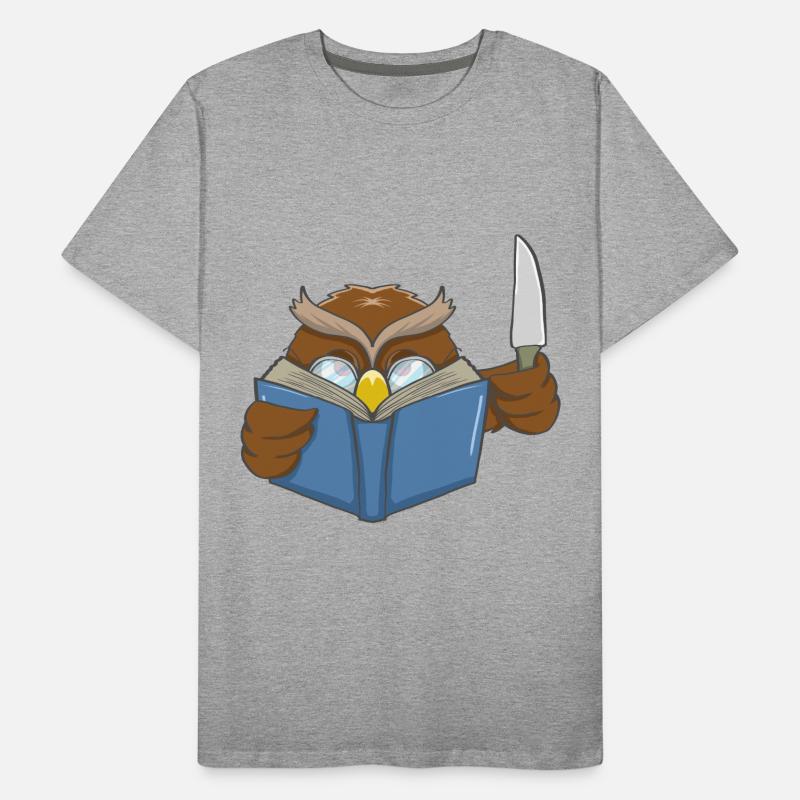 Lesen Eule Buchfans Lieblings Hobby Geschenk Männer Premium Bio T-Shirt
