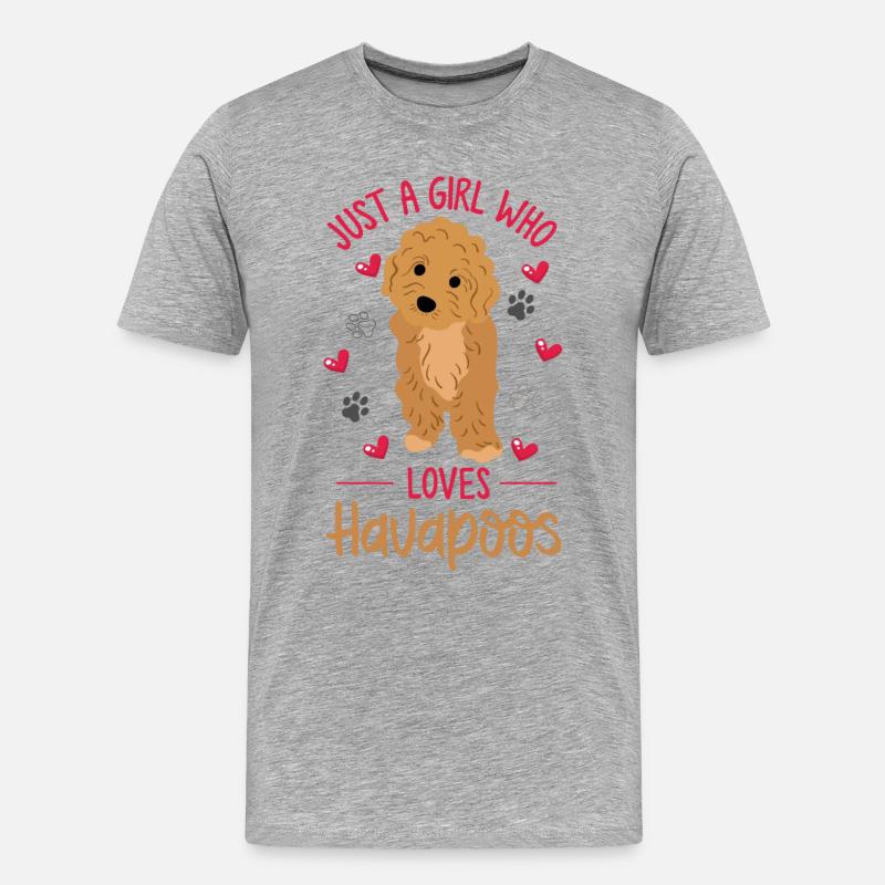 havapoo, havapoo havapoo mother, Havanese, - Men's Premium Organic T-Shirt - heather grey
