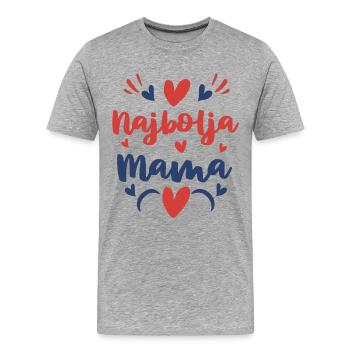 Najbolja maman I meilleur cadeau de fête des mères de maman - T-shirt bio Premium Homme - gris chiné - Devant - Damien (186cm)