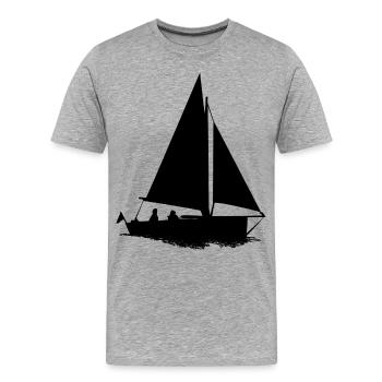 bateau à voile - T-shirt bio Premium Homme - gris chiné - Devant - Damien (186cm)