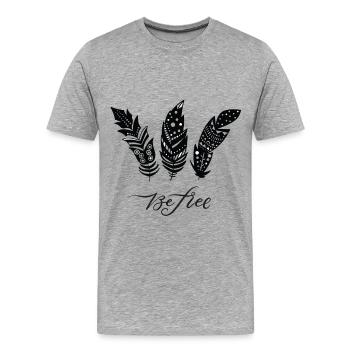 Soyez libre Springs - T-shirt bio Premium Homme - gris chiné - Devant - Damien (186cm)