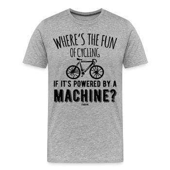 Cycling without battery biker racing bike - Men's Premium Organic T-Shirt - heather grey - Front - Damien (186cm)