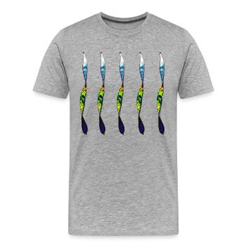 paire torsadée - T-shirt bio Premium Homme - gris chiné - Devant - Damien (186cm)