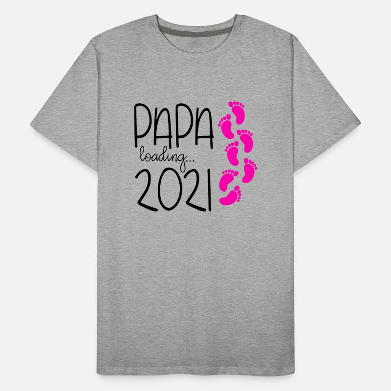 Papa loading 2021 | werdender Papa Geburt Tochter Männer Premium Bio T-Shirt