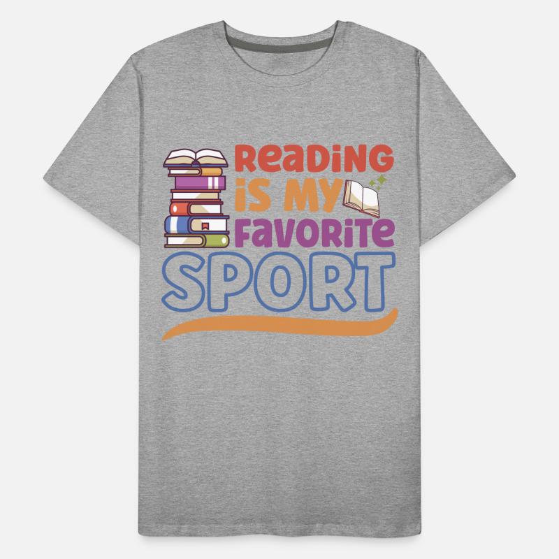 Book Reader Reading Literature Bookworm Gift Idea Men's Premium Organic T-Shirt