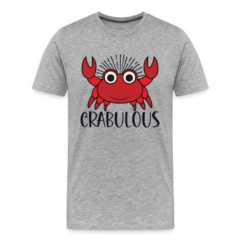 Krabbenkrabbenkrabbenflüsterer Krabbenjagdfischer - Männer Premium Bio T-Shirt - Grau meliert - Vorne - Damien (186cm)