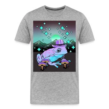 Nature Grenouille Crapaud Magique Amphibien Sorcier Enfant - T-shirt bio Premium Homme - gris chiné - Devant - Damien (186cm)