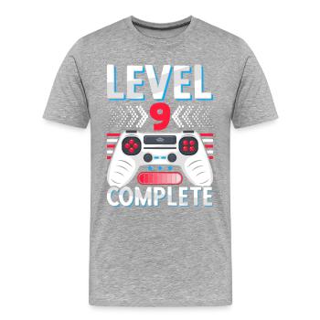Hauptschule Abschluss 9 Klasse Hauptschulabschluss - Männer Premium Bio T-Shirt - Grau meliert - Vorne - Damien (186cm)