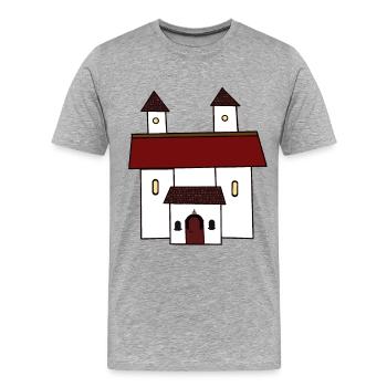 Middle Ages Church God Religion Pope Rome Jesus - Men's Premium Organic T-Shirt - heather grey - Front - Damien (186cm)