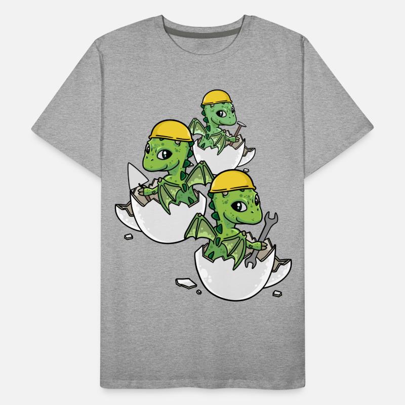 Dino Craftsman Eggshell Tool Professions Work Men's Premium Organic T-Shirt