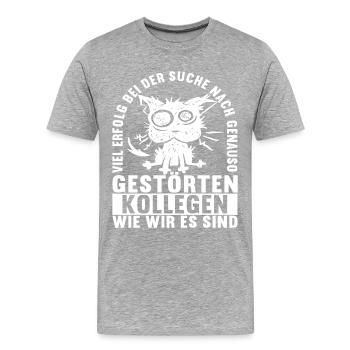 Abschiedsgeschenk Kollege Jobwechsel - Männer Premium Bio T-Shirt - Grau meliert - Vorne - Damien (186cm)