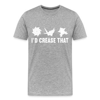 Origami - Männer Premium Bio T-Shirt - Grau meliert - Vorne - Damien (186cm)