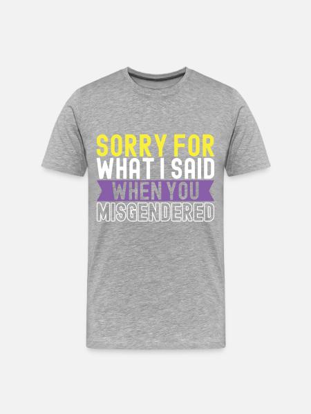 Non Binary Pride Genderqueer - Männer Premium Bio T-Shirt - Grau meliert