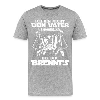 Feuerwehr Feuerwehrmann Feuerwehrfrau Geschenk - Männer Premium Bio T-Shirt - Grau meliert - Vorne - Damien (186cm)