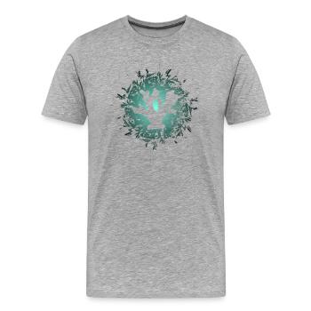 Horn Coral Reef Aquarium Aquarist Gift - Men's Premium Organic T-Shirt - heather grey - Front - Damien (186cm)