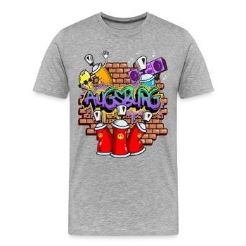 Augsburg Allemagne Ville Graffiti Sprayer Skater - T-shirt bio Premium Homme - gris chiné - Devant - Damien (186cm)