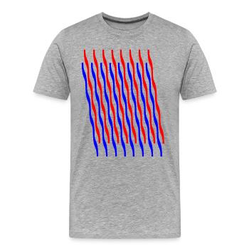 zigzag 2 - Men's Premium Organic T-Shirt - heather grey - Front - Damien (186cm)
