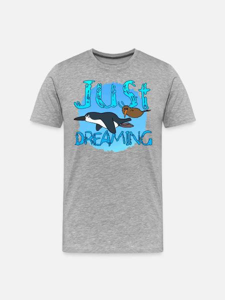 just dreaming - Männer Premium Bio T-Shirt - Grau meliert