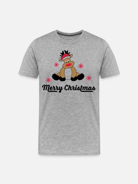 merry christmas - Men's Premium Organic T-Shirt - heather grey
