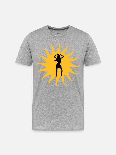Danse du soleil fille - T-shirt bio Premium Homme - gris chiné