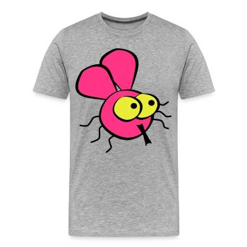 Fly - Men's Premium Organic T-Shirt - heather grey - Front - Damien (186cm)