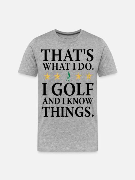 Ich do Golf - Men's Premium Organic T-Shirt - heather grey