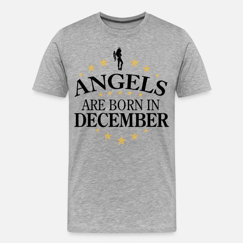 Angels December - Männer Premium Bio T-Shirt - Grau meliert