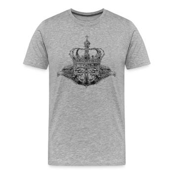 Double eagle - T-shirt bio Premium Homme - gris chiné - Devant - Damien (186cm)