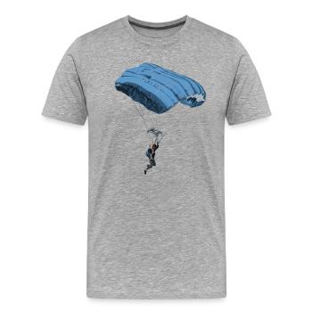parachuting - Men's Premium Organic T-Shirt - heather grey - Front - Damien (186cm)