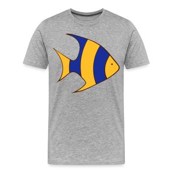 fish - Men's Premium Organic T-Shirt - heather grey - Front - Damien (186cm)