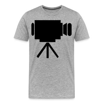Kino - Männer Premium Bio T-Shirt - Grau meliert - Vorne - Damien (186cm)