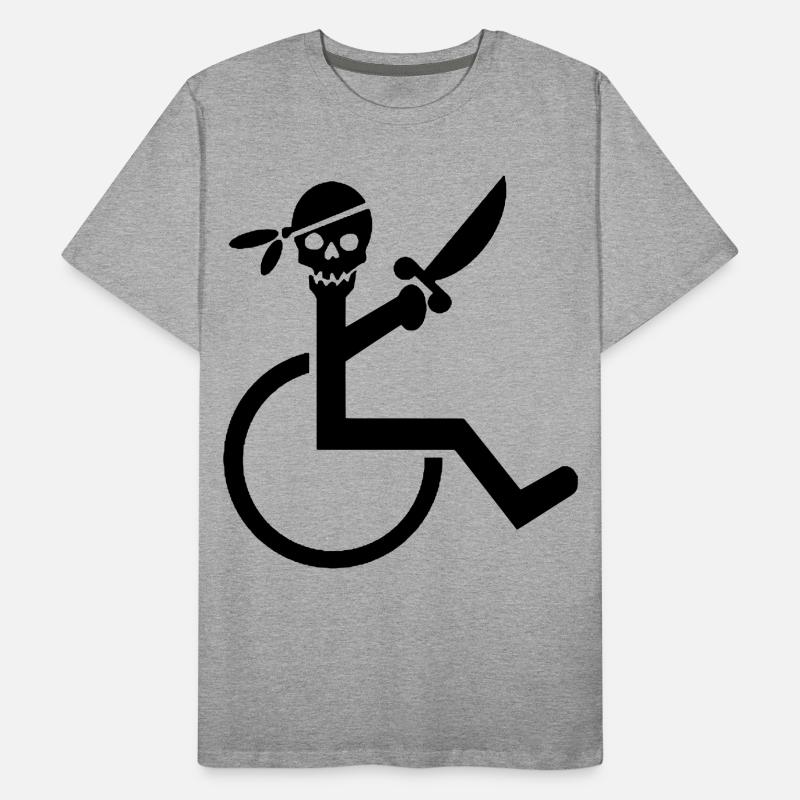Rollstuhl-Pirat # Männer Premium Bio T-Shirt