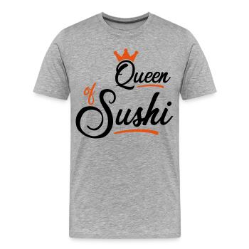 Sushi - T-shirt bio Premium Homme - gris chiné - Devant - Damien (186cm)