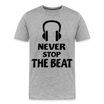 DJ - T-shirt bio Premium Homme - gris chiné - Devant - Damien (186cm)