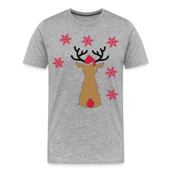 élan - T-shirt bio Premium Homme - gris chiné - Devant - Damien (186cm)