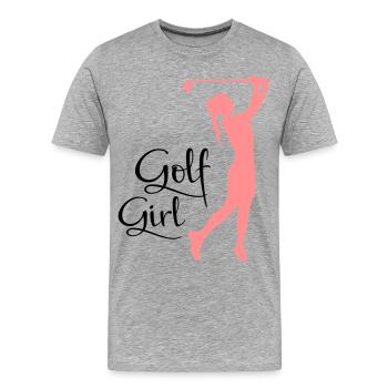 golf - Men's Premium Organic T-Shirt - heather grey - Front - Damien (186cm)